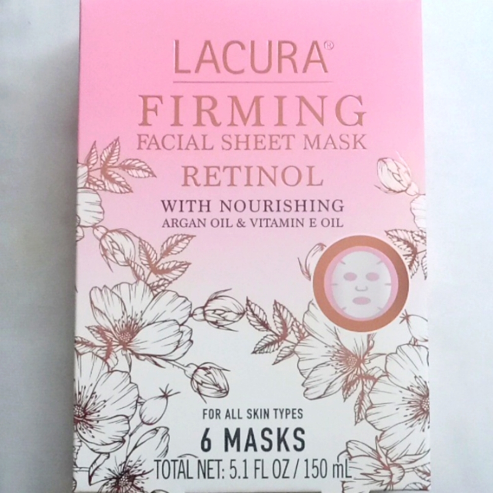 Lacura Retinol Firming Facial Sheet Mask with Argan & Vit E Oils (6 per box)